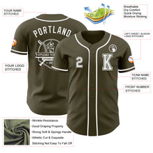 Laden Sie das Bild in den Galerie-Viewer, Custom Olive White Authentic Salute To Service Baseball Jersey
