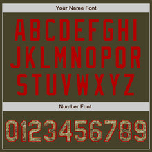 Laden Sie das Bild in den Galerie-Viewer, Custom Olive Camo-Red Authentic Salute To Service Baseball Jersey