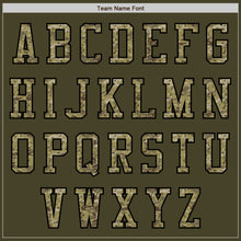 Загрузить изображение в средство просмотра галереи, Custom Olive Camo-Black Authentic Salute To Service Baseball Jersey