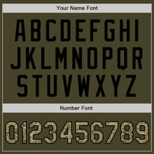 Загрузить изображение в средство просмотра галереи, Custom Olive Camo-Black Authentic Salute To Service Baseball Jersey