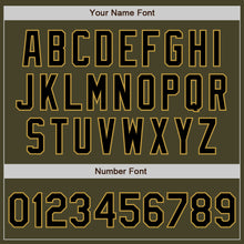 Загрузить изображение в средство просмотра галереи, Custom Olive Black-Old Gold Authentic Salute To Service Baseball Jersey