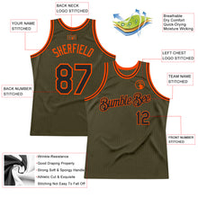 Загрузить изображение в средство просмотра галереи, Custom Olive Black-Orange Authentic Throwback Salute To Service Basketball Jersey