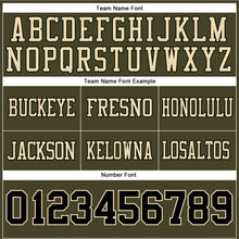 Load image into Gallery viewer, Custom Olive Black-Cream Authentic Salute To Service Football Jersey