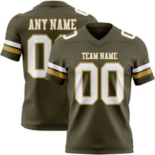 Load image into Gallery viewer, Custom Olive White-Old Gold Authentic Salute To Service Football Jersey