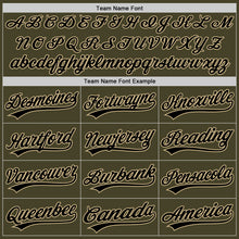 Charger l'image dans la galerie, Custom Olive Black-Vegas Gold Authentic Salute To Service Baseball Jersey