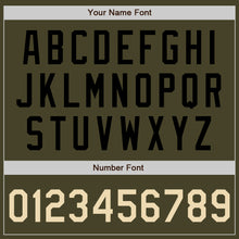 Load image into Gallery viewer, Custom Olive Cream-Black Authentic Salute To Service Baseball Jersey