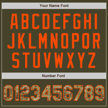 Load image into Gallery viewer, Custom Stitched Olive Camo-Orange Baseball Pullover Sweatshirt Hoodie