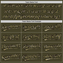 Load image into Gallery viewer, Custom Stitched Olive Camo-Black Baseball Pullover Sweatshirt Hoodie