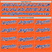 Load image into Gallery viewer, Custom Orange Royal-White Mesh Authentic Throwback Baseball Jersey