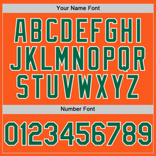 Load image into Gallery viewer, Custom Orange Kelly Green-White Mesh Authentic Throwback Baseball Jersey