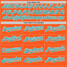 Load image into Gallery viewer, Custom Orange Teal-White Mesh Authentic Throwback Baseball Jersey