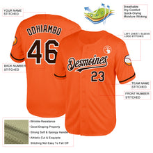 Load image into Gallery viewer, Custom Orange Brown-White Mesh Authentic Throwback Baseball Jersey