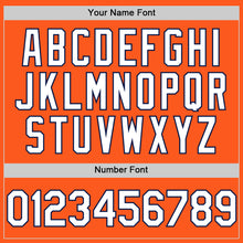 Load image into Gallery viewer, Custom Orange White-Navy Mesh Authentic Throwback Baseball Jersey