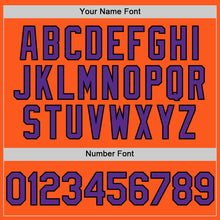 Load image into Gallery viewer, Custom Orange Purple-Black Mesh Authentic Throwback Baseball Jersey