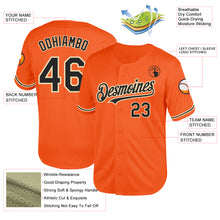 Load image into Gallery viewer, Custom Orange Black-City Cream Mesh Authentic Throwback Baseball Jersey
