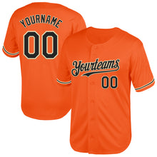 Load image into Gallery viewer, Custom Orange Black-City Cream Mesh Authentic Throwback Baseball Jersey