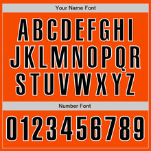 Load image into Gallery viewer, Custom Orange Black-White Authentic Baseball Jersey