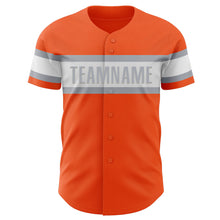 Laden Sie das Bild in den Galerie-Viewer, Custom Orange White-Gray Authentic Baseball Jersey