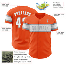 Laden Sie das Bild in den Galerie-Viewer, Custom Orange White-Gray Authentic Baseball Jersey