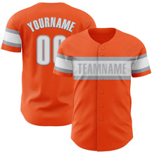 Laden Sie das Bild in den Galerie-Viewer, Custom Orange White-Gray Authentic Baseball Jersey