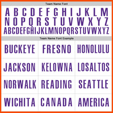 Laden Sie das Bild in den Galerie-Viewer, Custom Orange Purple-White Authentic Baseball Jersey