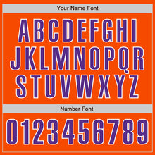 Laden Sie das Bild in den Galerie-Viewer, Custom Orange Purple-White Authentic Baseball Jersey