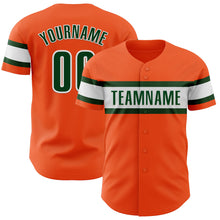 Laden Sie das Bild in den Galerie-Viewer, Custom Orange Green-White Authentic Baseball Jersey