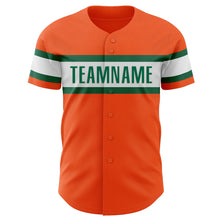 Laden Sie das Bild in den Galerie-Viewer, Custom Orange Kelly Green-White Authentic Baseball Jersey