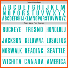 Laden Sie das Bild in den Galerie-Viewer, Custom Orange Aqua-White Authentic Baseball Jersey