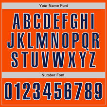 Laden Sie das Bild in den Galerie-Viewer, Custom Orange Navy-White Authentic Baseball Jersey