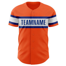 Laden Sie das Bild in den Galerie-Viewer, Custom Orange Royal-White Authentic Baseball Jersey