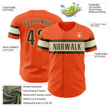Laden Sie das Bild in den Galerie-Viewer, Custom Orange Olive-Cream Authentic Baseball Jersey