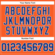 Load image into Gallery viewer, Custom Orange Royal-White Mesh Authentic Throwback Baseball Jersey