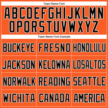 Load image into Gallery viewer, Custom Orange Black-White Mesh Authentic Throwback Baseball Jersey