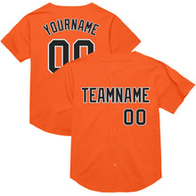 Load image into Gallery viewer, Custom Orange Black-White Mesh Authentic Throwback Baseball Jersey