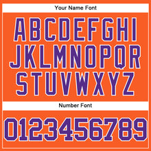 Load image into Gallery viewer, Custom Orange Purple-White Mesh Authentic Throwback Baseball Jersey