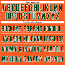 Load image into Gallery viewer, Custom Orange Green-White Mesh Authentic Throwback Baseball Jersey