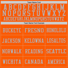 Load image into Gallery viewer, Custom Orange Purple-Gray Mesh Authentic Throwback Football Jersey