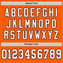 Load image into Gallery viewer, Custom Orange White-Black Mesh Authentic Throwback Football Jersey