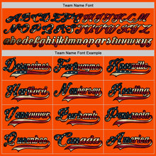 Load image into Gallery viewer, Custom Orange Vintage USA Flag Black-Cream Hockey Lace Neck Jersey