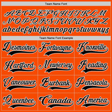 Charger l'image dans la galerie, Custom Orange Black-White Hockey Lace Neck Jersey