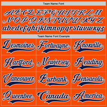 Charger l'image dans la galerie, Custom Orange Navy-White Hockey Lace Neck Jersey