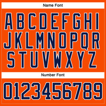 Charger l'image dans la galerie, Custom Orange Navy-White Hockey Lace Neck Jersey
