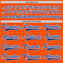Charger l'image dans la galerie, Custom Orange Royal-White Hockey Lace Neck Jersey
