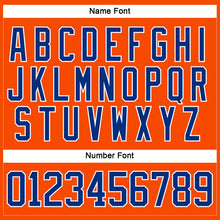 Charger l'image dans la galerie, Custom Orange Royal-White Hockey Lace Neck Jersey