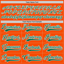 Charger l'image dans la galerie, Custom Orange Kelly Green-White Hockey Lace Neck Jersey