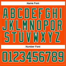 Charger l'image dans la galerie, Custom Orange Kelly Green-White Hockey Lace Neck Jersey