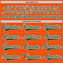 Charger l'image dans la galerie, Custom Orange Green-White Hockey Lace Neck Jersey