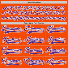Charger l'image dans la galerie, Custom Orange Purple-White Hockey Lace Neck Jersey