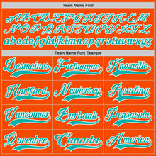 Charger l'image dans la galerie, Custom Orange Aqua-White Hockey Lace Neck Jersey
